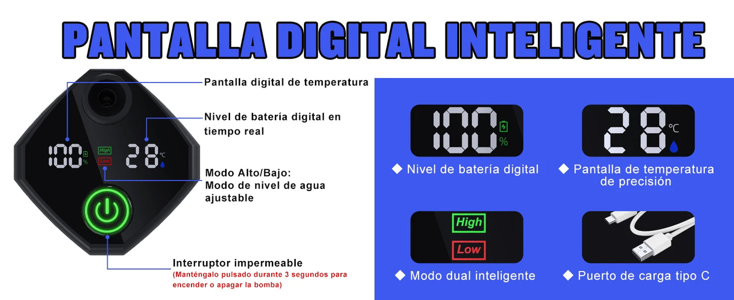 Portable Camping Shower with Temperature Display