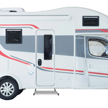 Escalón Plegable de Aluminio con Luz LED 12V para Camper y Autocaravana – Antideslizante