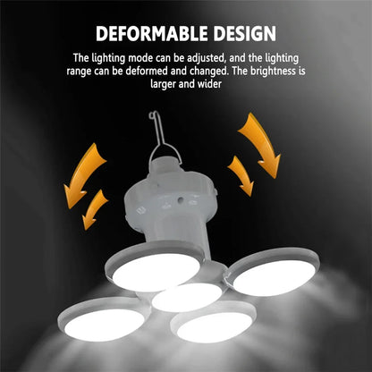 Foldable Solar Bulb - Rechargeable LED + 5 Modes + Remote Control (IP65)