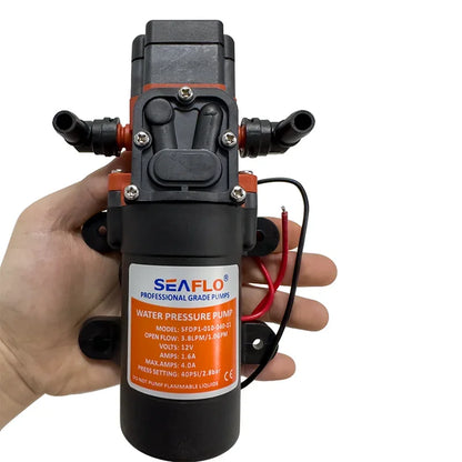 Bomba de Agua 12V / 24V de Diafragma Autocebante – 35 PSI para Camper, RV y Uso Marino