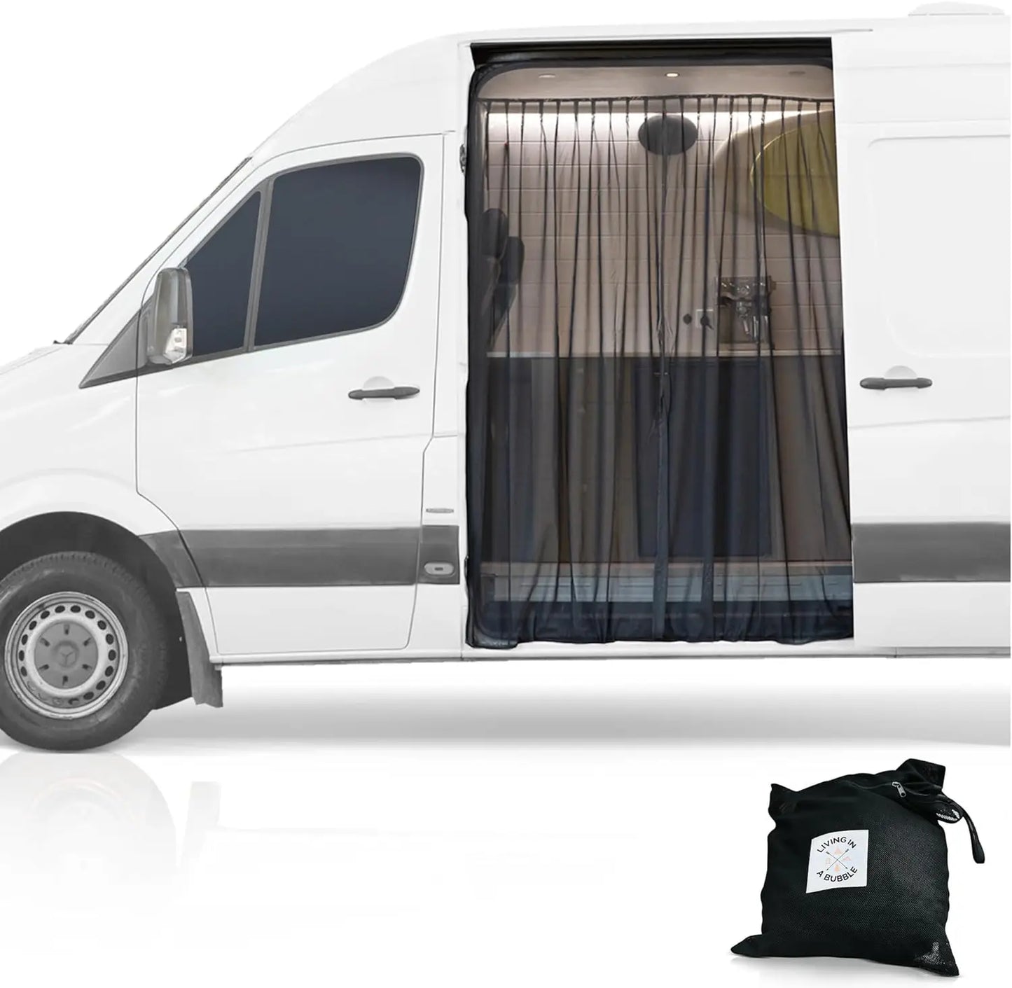 Moustiquaire Universelle - Mercedes Sprinter / Ford Transit / RAM ProMaster Toit Surélevé · Ventilation · Anti-Insectes · Magnétique