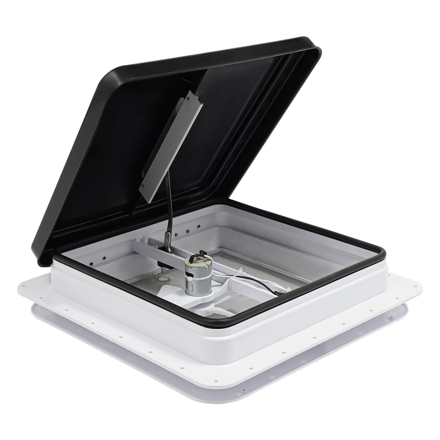 Lanterneau Ventilateur 42x42cm - Extracteur de Toit + Lumière Naturelle pour Camping-car et Caravane
