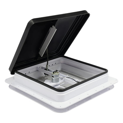 Lanterneau Ventilateur 42x42cm - Extracteur de Toit + Lumière Naturelle pour Camping-car et Caravane