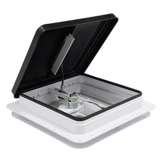 Lanterneau Ventilateur 42x42cm - Extracteur de Toit + Lumière Naturelle pour Camping-car et Caravane