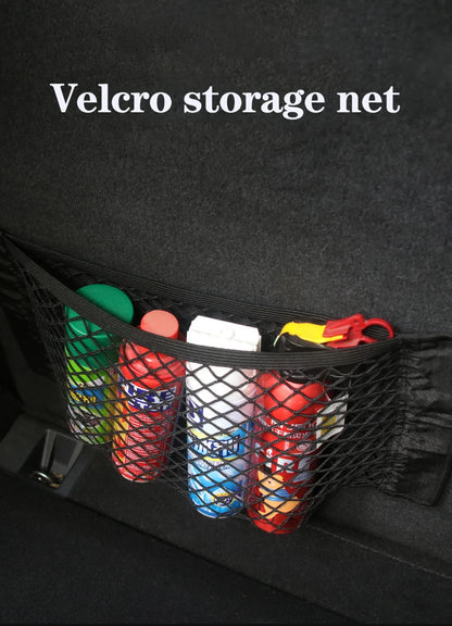 Car Seat Back and Trunk Net Organizer – Universal Elastic Pocket