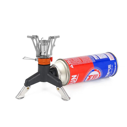 Hornillo Gas Plegable - Encendido Integrado + Adaptador Cartuchos