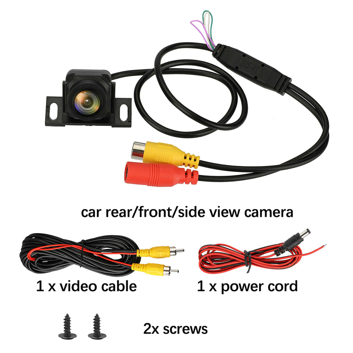 Cámara de Marcha Atrás Everso 170° HD 1000TVL con Visión Nocturna para Coche – Universal 12V