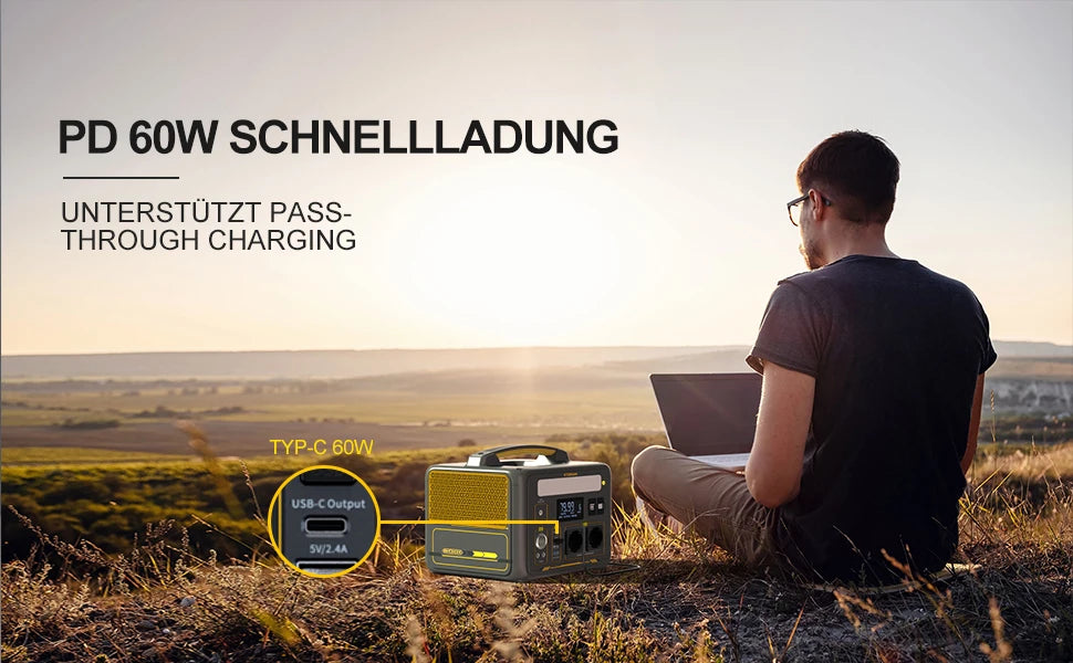 299Wh / 600W Portable Power Station