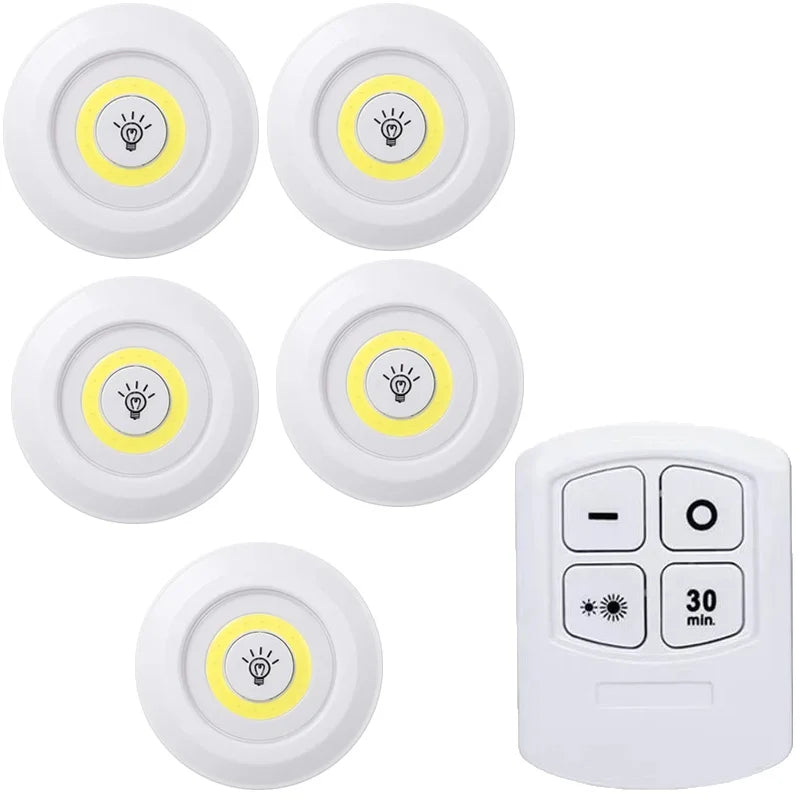 Lumière LED COB sans fil avec télécommande - Intensité variable · Minuteur · Sans câble