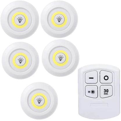 Lumière LED COB sans fil avec télécommande - Intensité variable · Minuteur · Sans câble