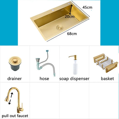 Gold Kitchen Sink, various models and sizes 