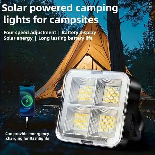 Lámpara LED Solar para Camping Recargable USB