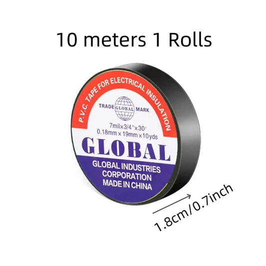 Cinta Aislante Eléctrica de Goma Negra 50 m – Resistente a Altas Temperaturas