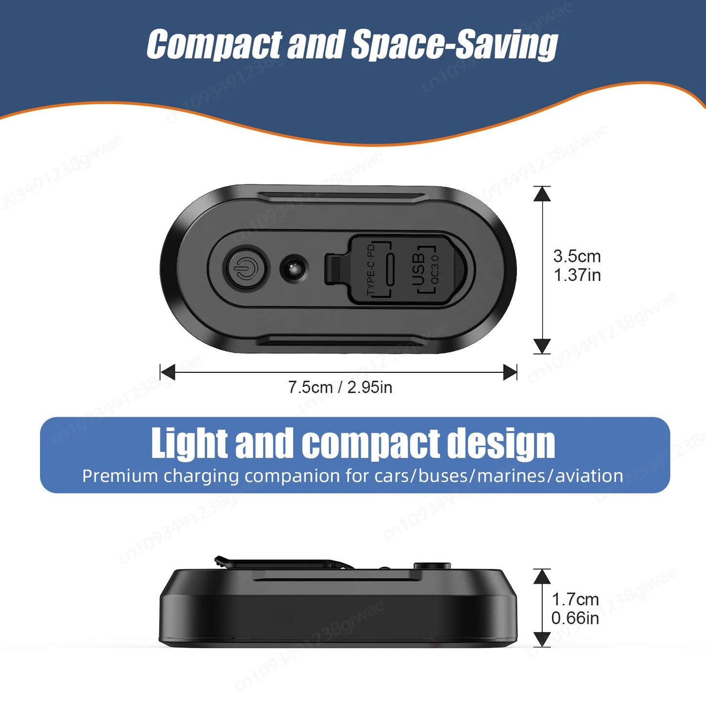 Cargador USB Empotrable 12–24V con 3 Puertos de Carga Rápida