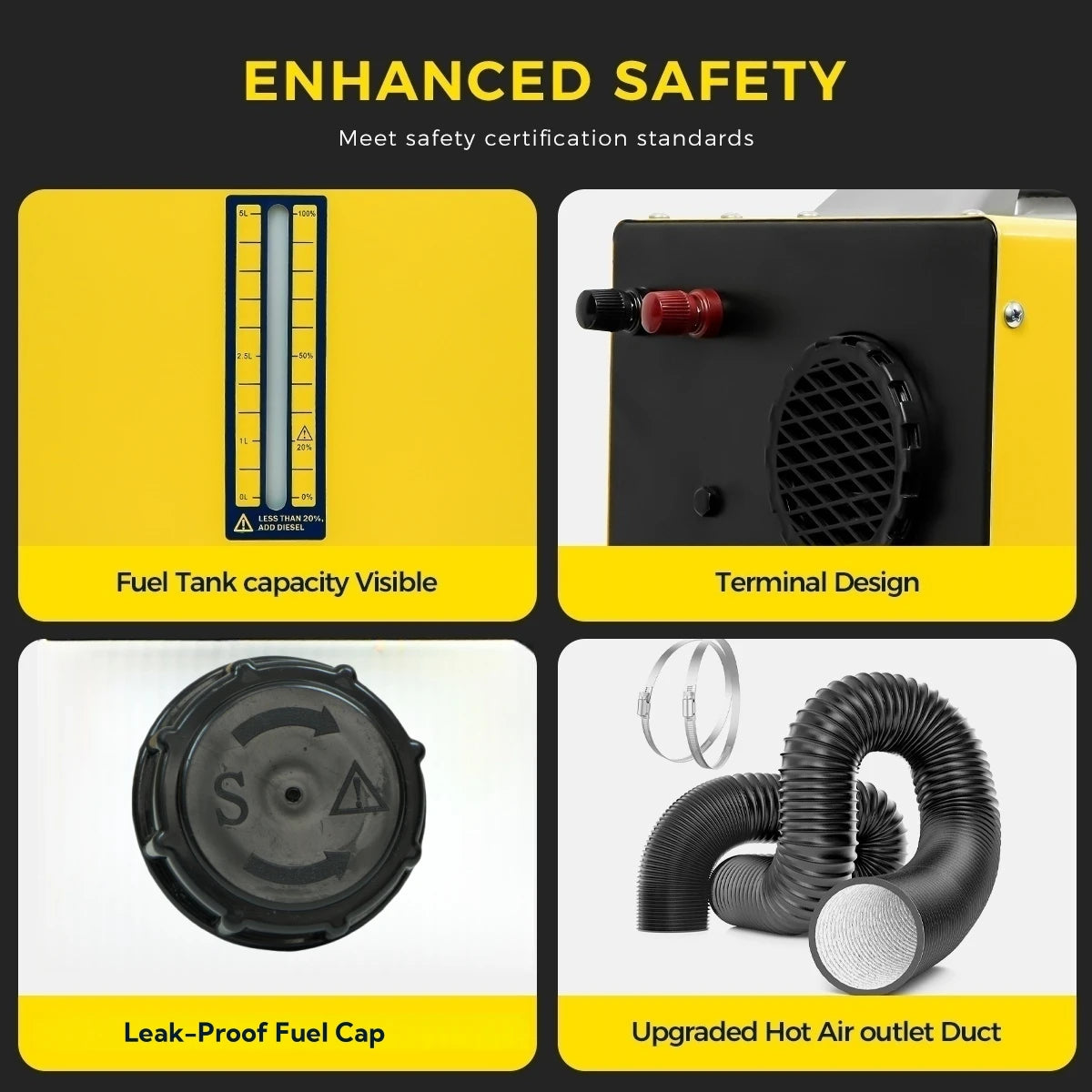 Calefactor Diesel Portátil 8kW Sunster – Rápido, Silencioso y Eficiente