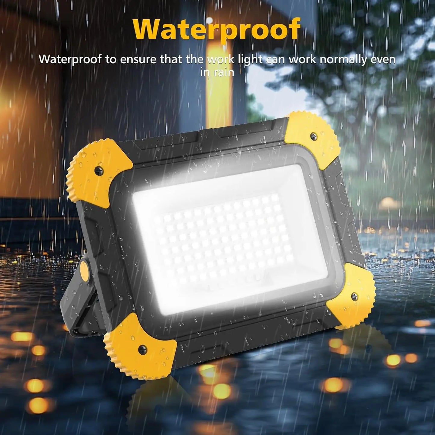 Portable LED Emergency Spotlight 1220LM with White and Red Light
