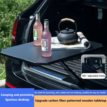 Mesa Plegable para Maletero de Coche y Camper | Mesa Trasera Portátil sin Instalación