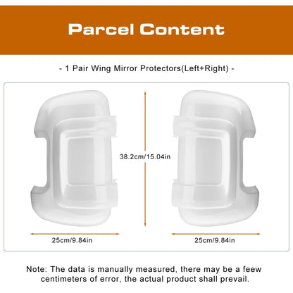 Protectores de Espejos Laterales para Autocaravana – Fiat Ducato, Peugeot Boxer, Citroën Relay – Par Blanco