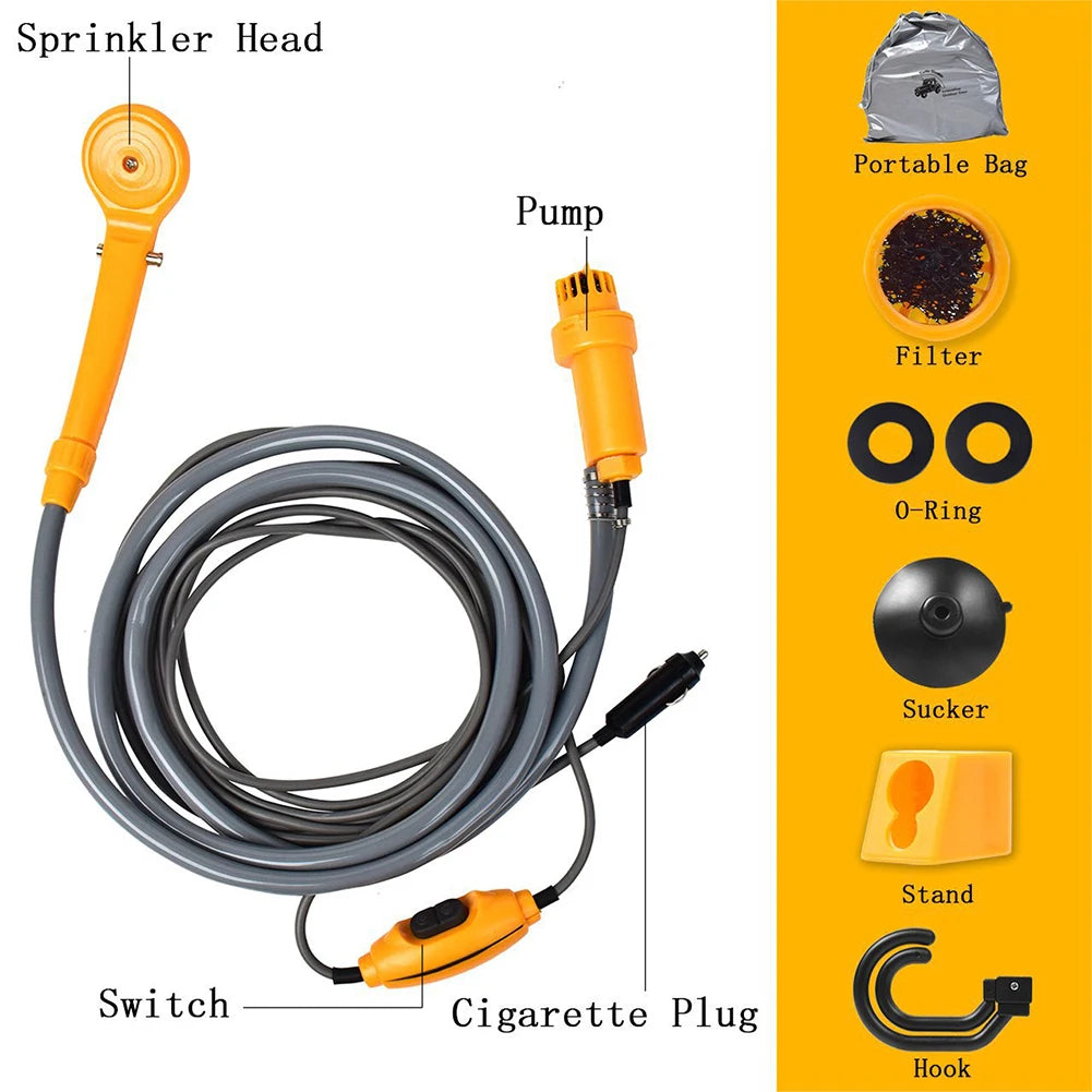Camping Shower with 20L Tank and 12V Pump
