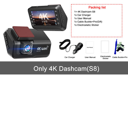 Dashcam 4K Dual con WiFi + Aparcamiento 24H - Kocam
