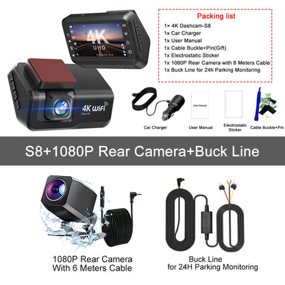 Dashcam 4K Dual con WiFi + Aparcamiento 24H - Kocam