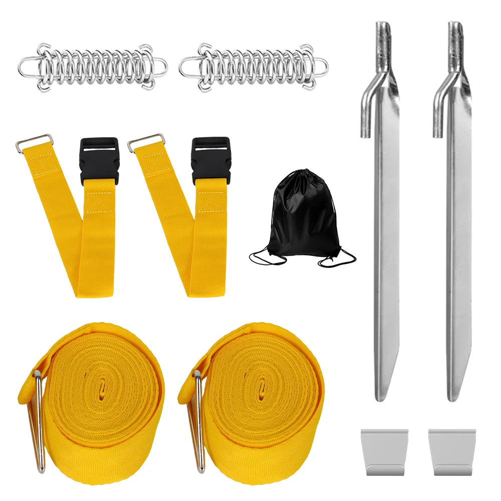 RV Awning Wind Stabilizer Kit – Compatible with Fiamma/Dometic, Tie-Down Straps with Hooks, Tent Stakes, and Storage Bag