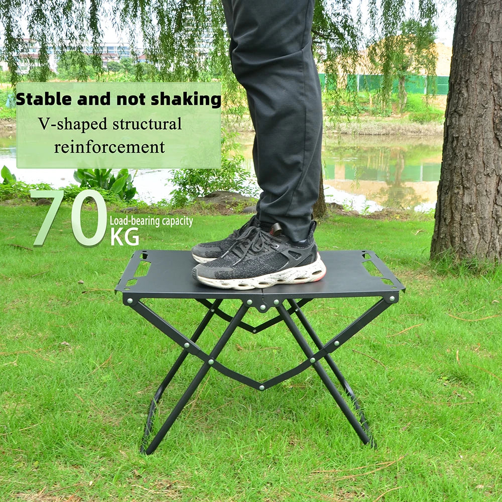 Set de Mesa Plegable con 2 Taburetes – Camping y Exterior