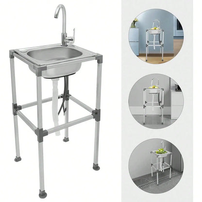 Fregadero Multifuncional para Cocina Exterior y Campamento