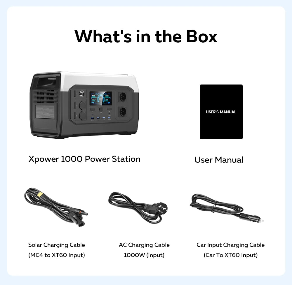 1024Wh / 1800W LiFePO4 Power Station