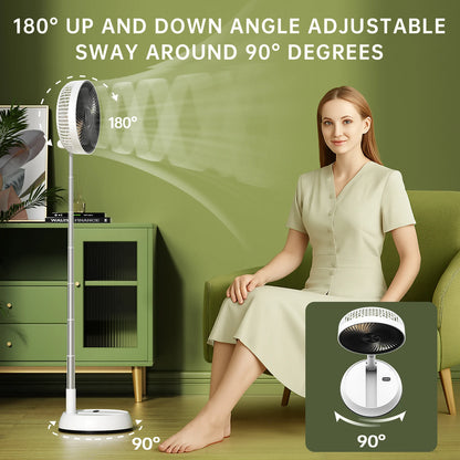 Extendable Portable Fan with Remote Control | Adjustable Height 92cm, USB-C and Quiet