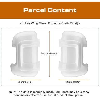 Protectores de Espejos Laterales para Autocaravana – Fiat Ducato, Peugeot Boxer, Citroën Relay – Par Blanco