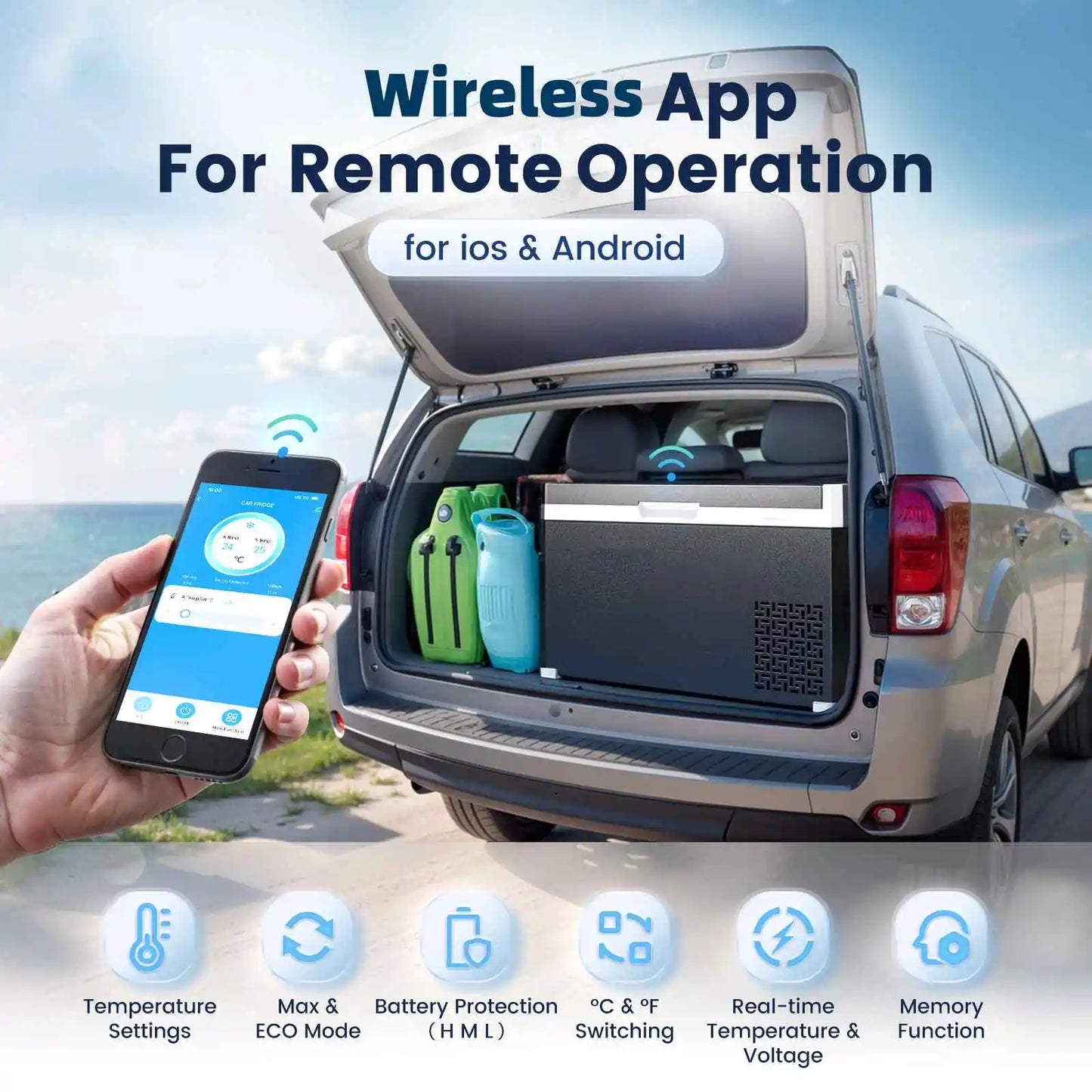 Refrigerador Portátil 30L/40L – Doble Zona, Enfriamiento Rápido y Multiuso