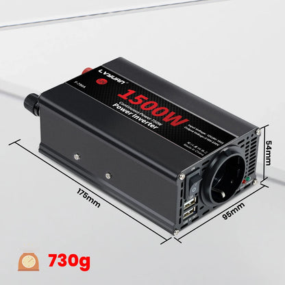 Inversor de Corriente 12V a 220V Onda Modificada | 1500W–4000W | Enchufe EU | Para RV y Camper