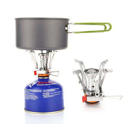 Hornillo Gas Plegable - Encendido Integrado + Adaptador Cartuchos