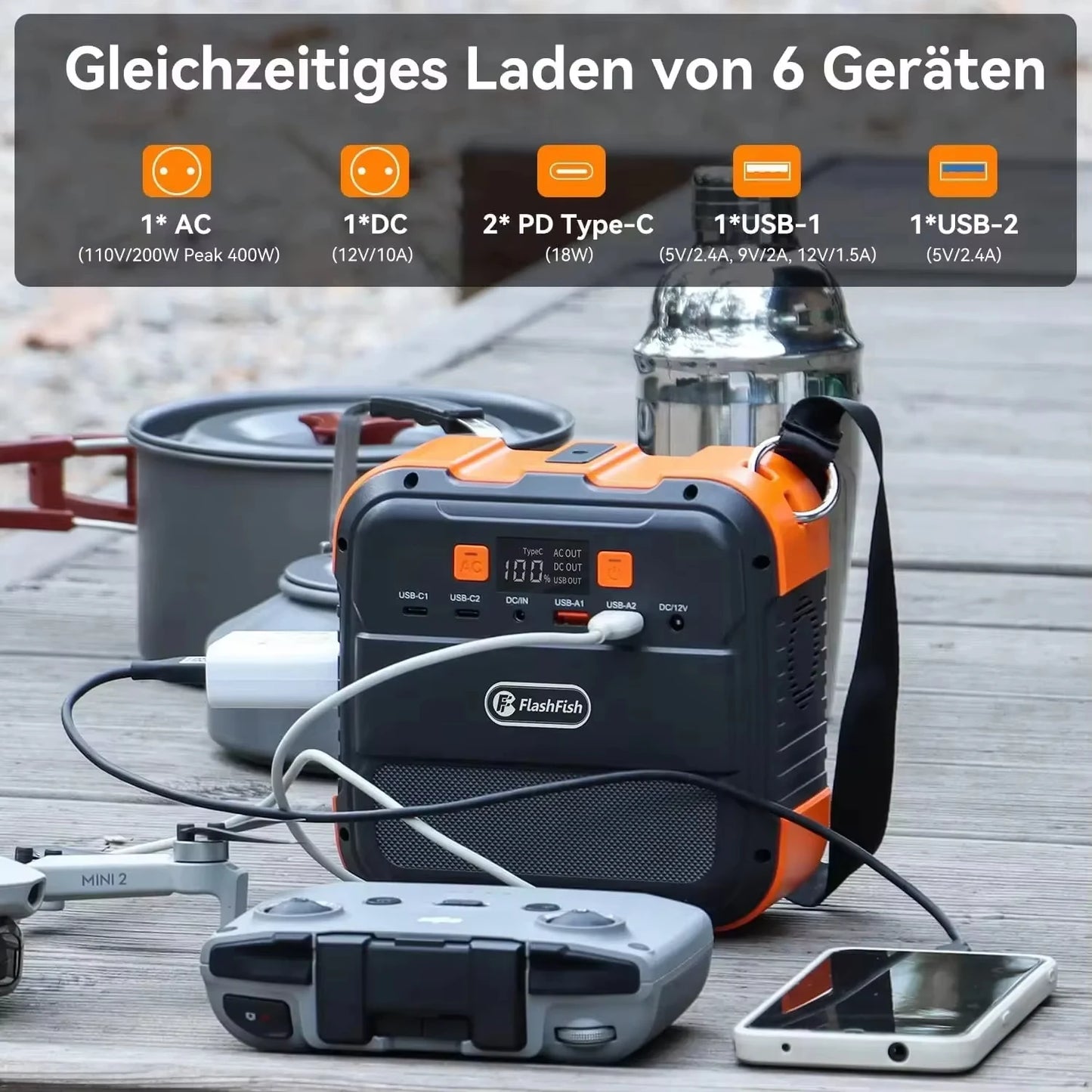 Estación de Energía Portátil A101+60W – 98Wh, Li-Ion