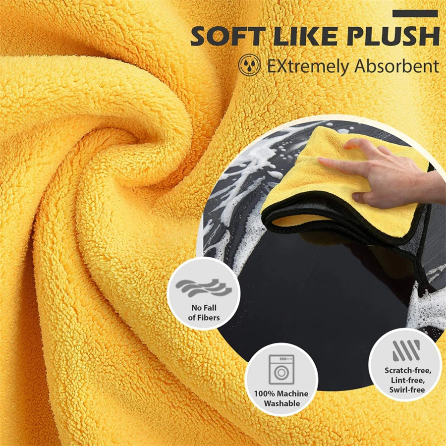 Microfiber Car Cleaning Cloths – Pack of 1 / 2 / 6 units, Soft and Absorbent