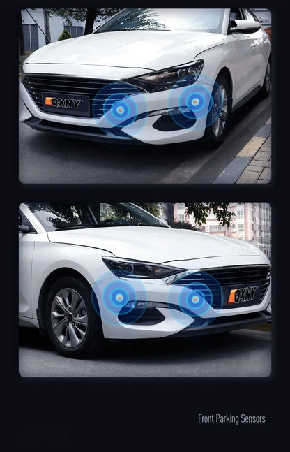 Sensor de Aparcamiento Delantero Invisible QXNY – Radar Ultrasónico con Alarma Sonora, Detección 0,3–1 m, 12V