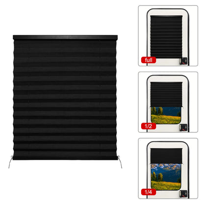 Rideau pare-soleil isolant avec tringle pour porte de camping-car