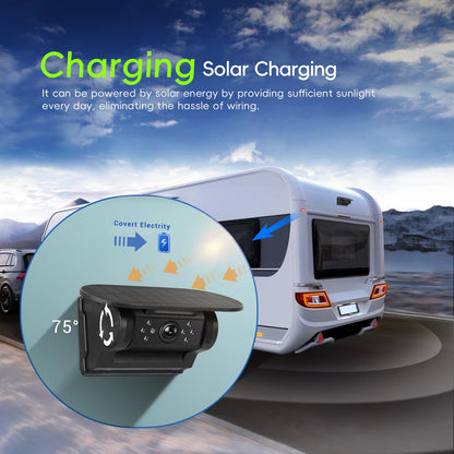 Universal - Cámara WiFi Solar 720P - Visión Nocturna + Magnética Impermeable para RV