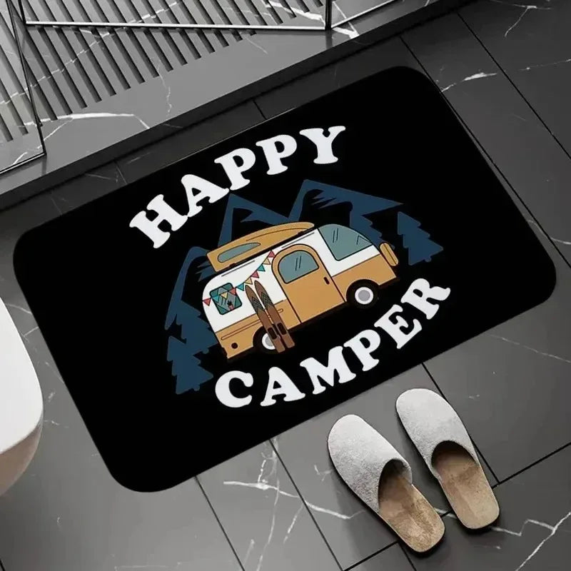 Tapis antidérapant en flanelle - Doux, lavable et décoratif pour camping-car (3 tailles)