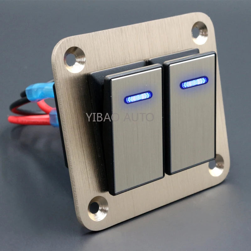 Panel de Interruptores de Aluminio 12V / 24V para Camper, RV y 4x4