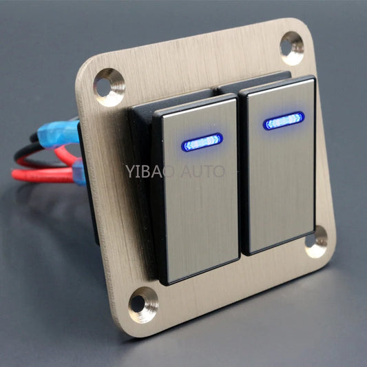 Panel de Interruptores de Aluminio 12V / 24V para Camper, RV y 4x4