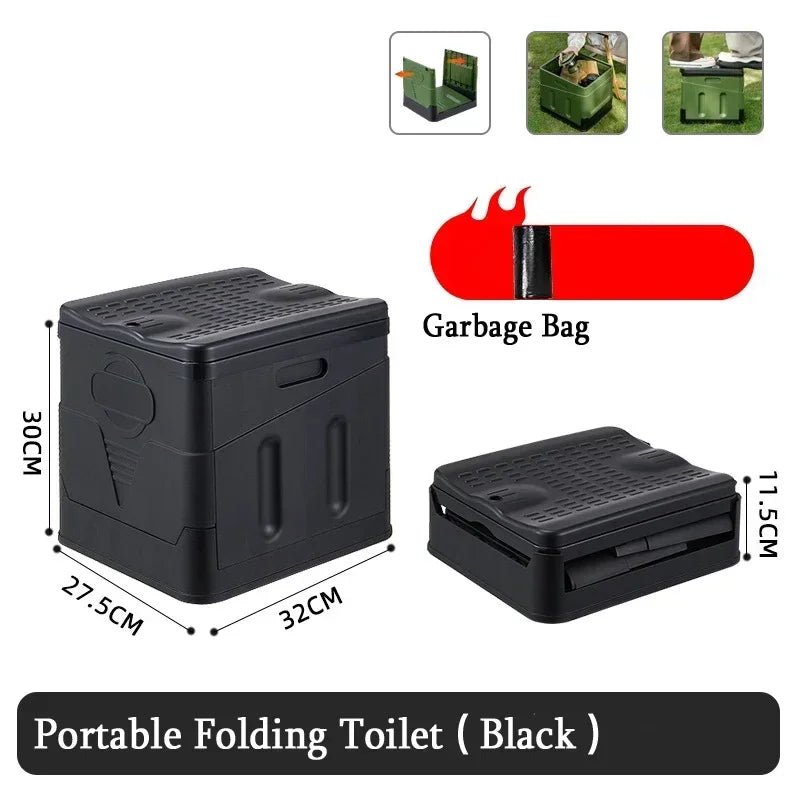 WC Portátil Plegable Multifunción | Baño de Camping Compacto y Resistente | Hasta 300 kg