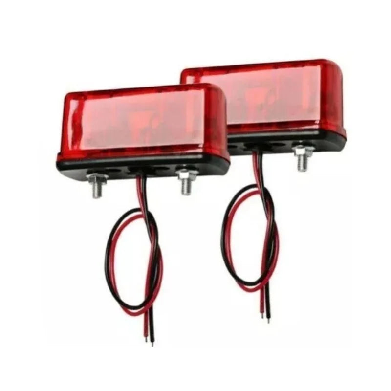Luz LED para Matrícula 12V/24V Universal para Coche, Camión y Remolque – Blanca y Roja – Impermeable IP65