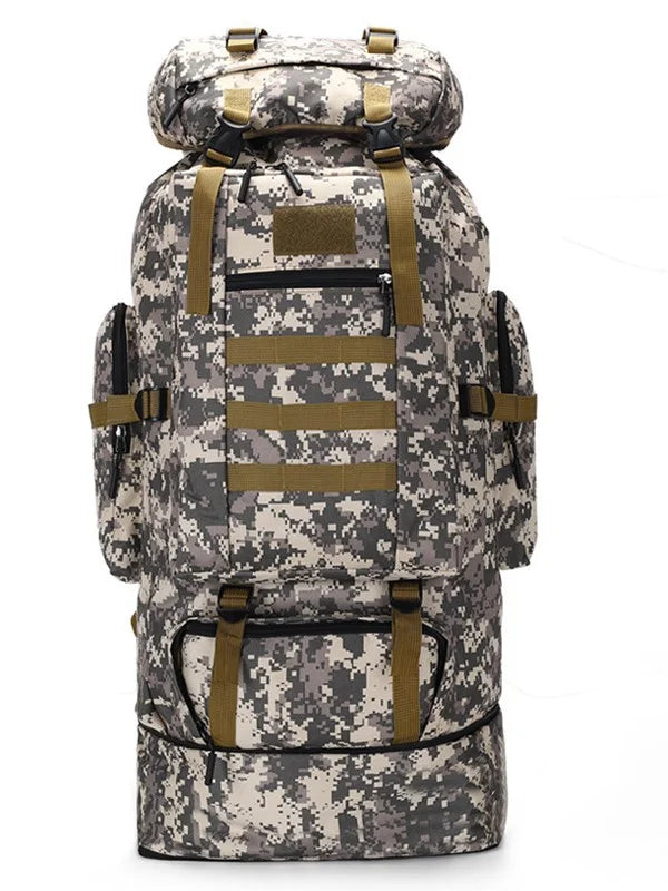 Sac à dos de randonnée 80L extensible - Nylon résistant · Housse de pluie · Multi-usages Aventure