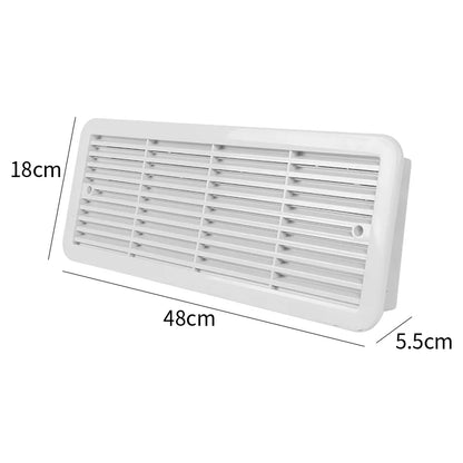 Ventilateur Extracteur 12V Silencieux - Entrée/Sortie d'air pour Camping-car et Caravane (Blanc)