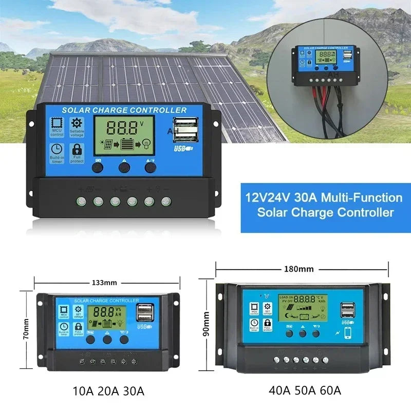 Portable 12V Solar Panel with USB Output for Camping 
