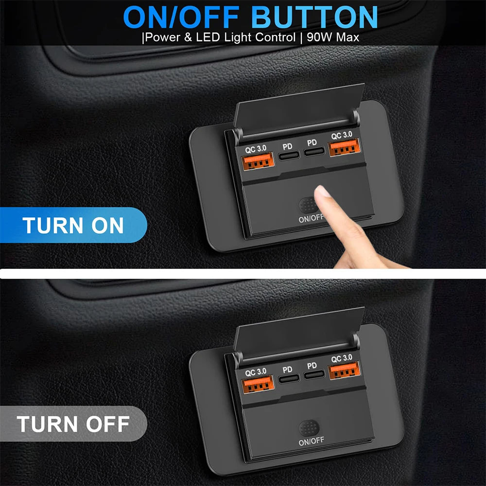 Cargador USB Empotrable 12–24V con PD y QC3.0