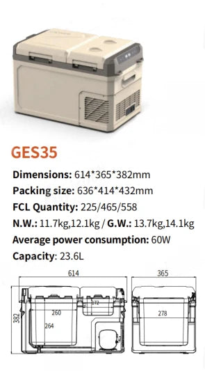 Refrigerador Portátil de 35L – 45L para Vehículo y Camping