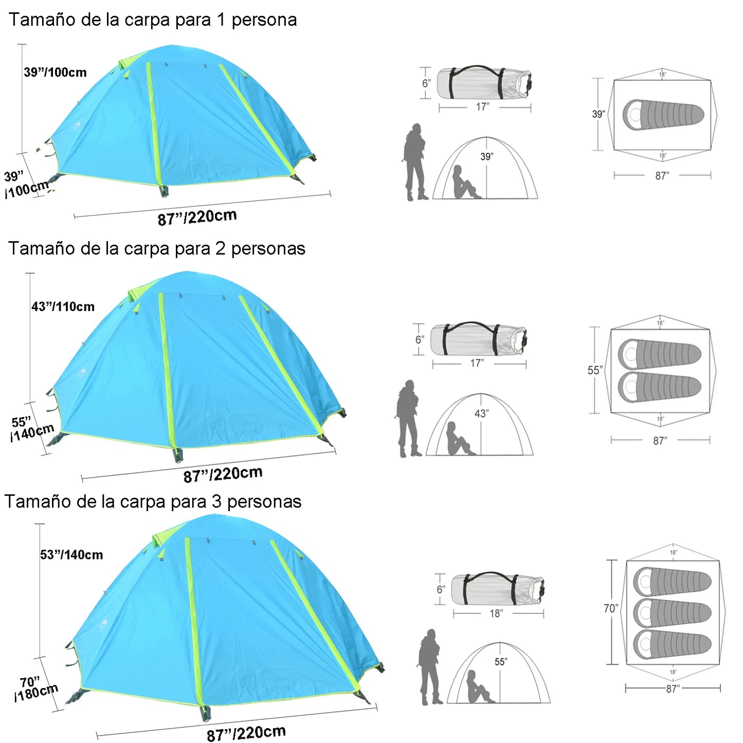 Desert&amp;Fox Dome Tent for 2 People | Ultralight and Waterproof